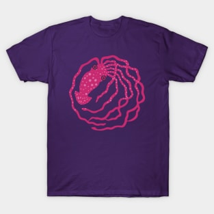 PINK SQUID Funny Undersea Ocean Creature with Tentacles - UnBlink Studio by Jackie Tahara T-Shirt